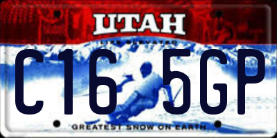 UT license plate C165GP