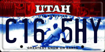 UT license plate C165HY