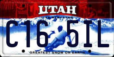 UT license plate C165IL