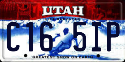 UT license plate C165IP