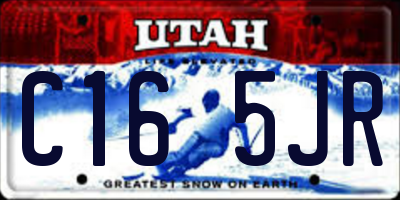 UT license plate C165JR