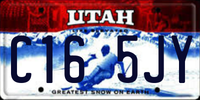 UT license plate C165JY