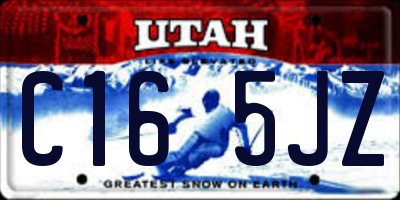 UT license plate C165JZ