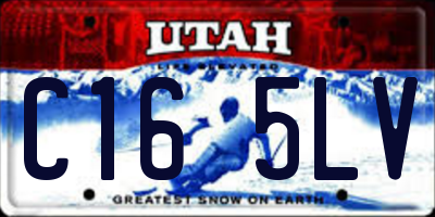 UT license plate C165LV