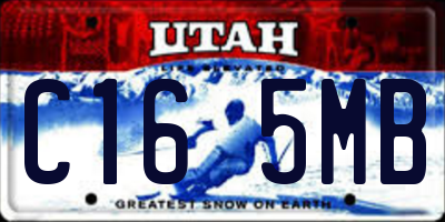 UT license plate C165MB