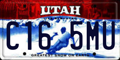 UT license plate C165MU