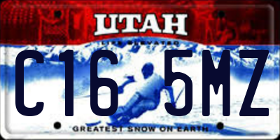 UT license plate C165MZ
