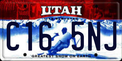 UT license plate C165NJ