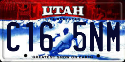 UT license plate C165NM