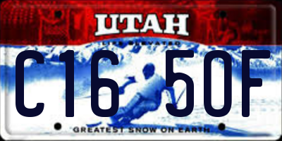 UT license plate C165OF