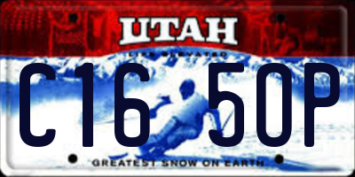 UT license plate C165OP