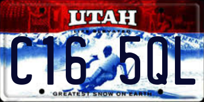 UT license plate C165QL