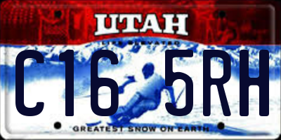 UT license plate C165RH