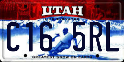 UT license plate C165RL
