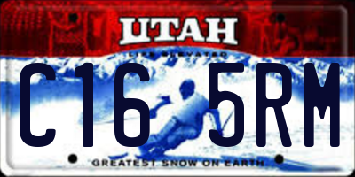 UT license plate C165RM