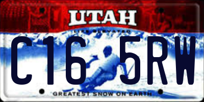 UT license plate C165RW
