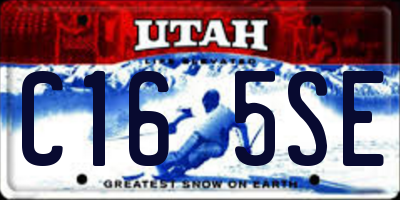 UT license plate C165SE