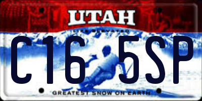 UT license plate C165SP