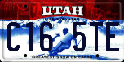 UT license plate C165TE