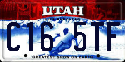 UT license plate C165TF