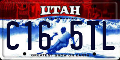 UT license plate C165TL