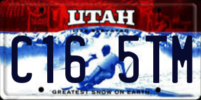 UT license plate C165TM