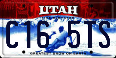 UT license plate C165TS