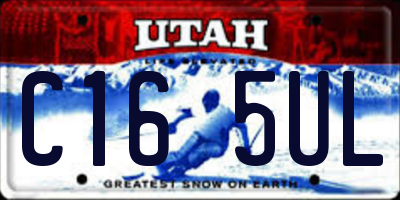 UT license plate C165UL