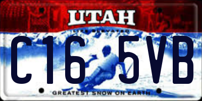 UT license plate C165VB