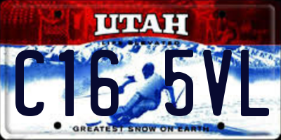 UT license plate C165VL