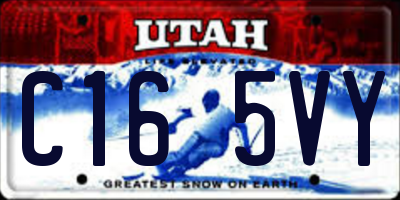 UT license plate C165VY