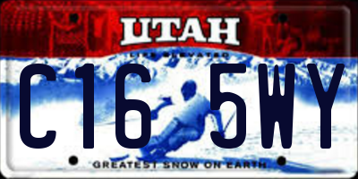 UT license plate C165WY