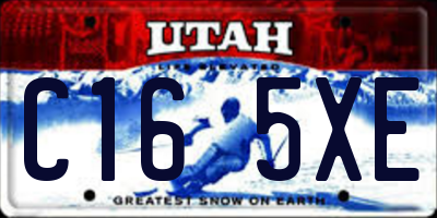 UT license plate C165XE