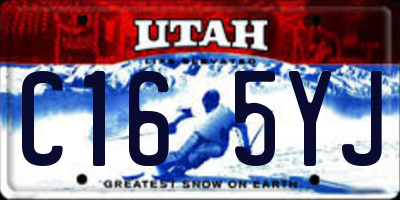 UT license plate C165YJ