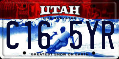 UT license plate C165YR