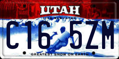 UT license plate C165ZM