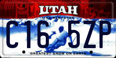 UT license plate C165ZP