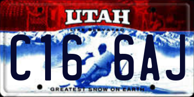 UT license plate C166AJ