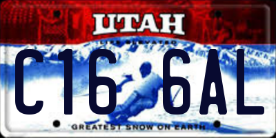 UT license plate C166AL