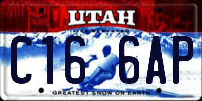 UT license plate C166AP