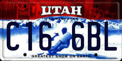 UT license plate C166BL
