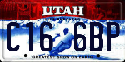UT license plate C166BP