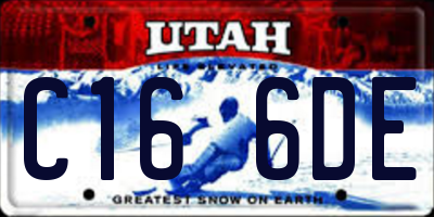 UT license plate C166DE