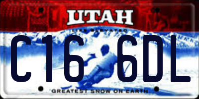 UT license plate C166DL