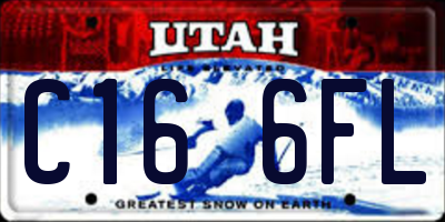 UT license plate C166FL