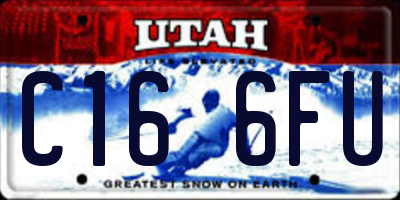 UT license plate C166FU