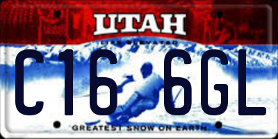 UT license plate C166GL