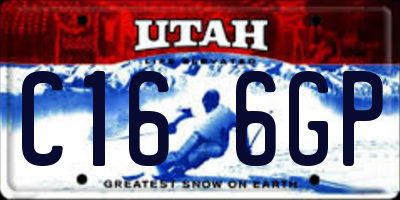 UT license plate C166GP