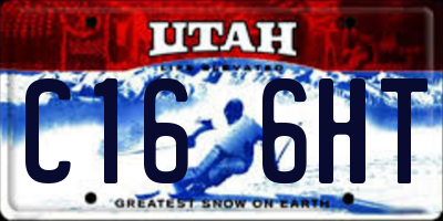 UT license plate C166HT
