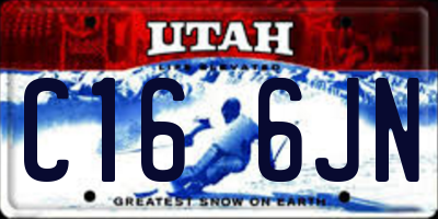 UT license plate C166JN